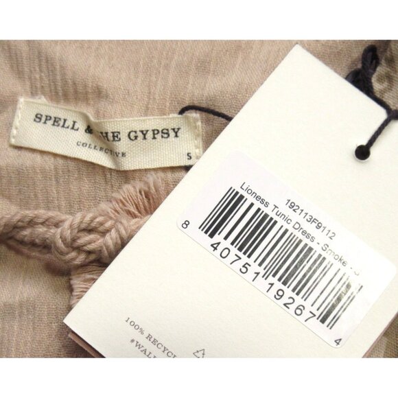 NEW SPELL & the Gypsy Collective Lioness Tunic Mini in Smoke Floral Dress S - Picture 8 of 10